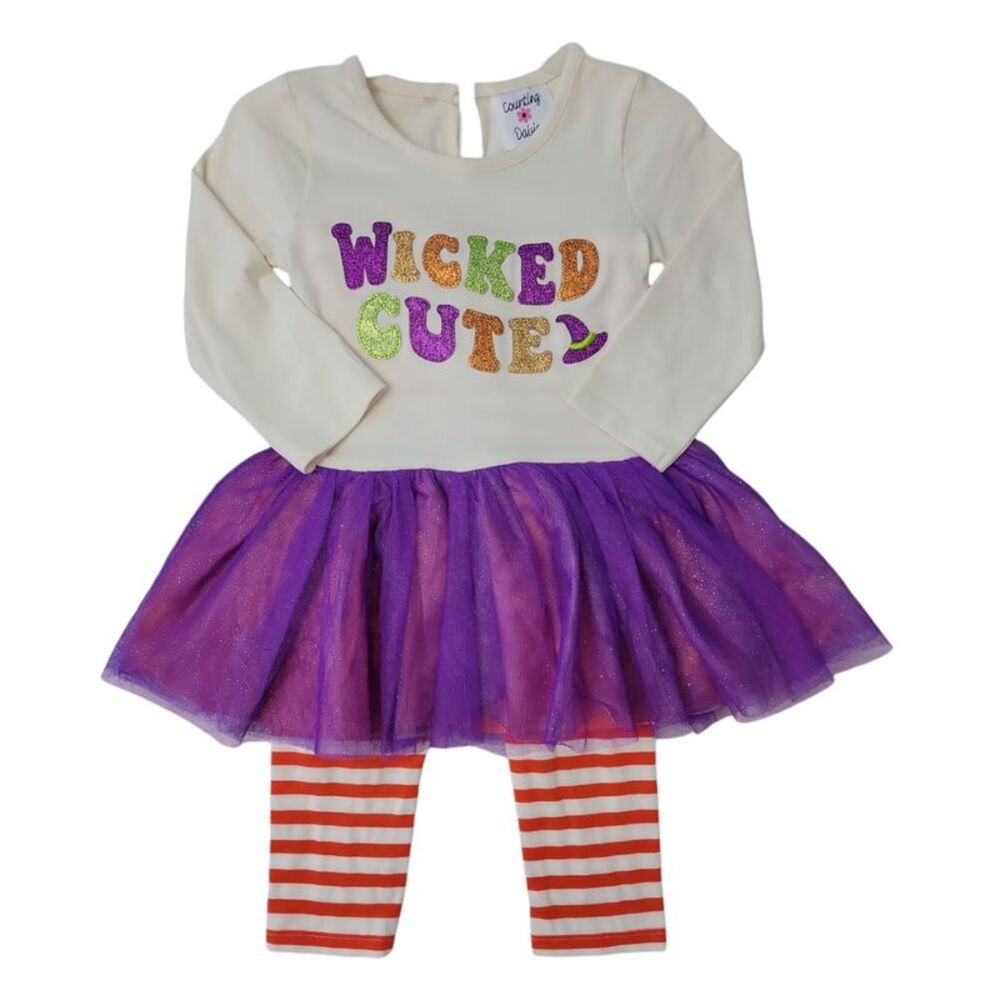 Counting Daisies Toddler & Girls 2-Piece Halloween Tutu Set - Wicked Cute
